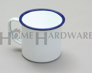 MUG 8CM WHITE ENAMEL 50008