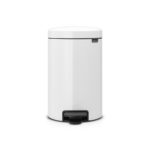 PEDAL BIN NEW ICON WHITE 12LTR