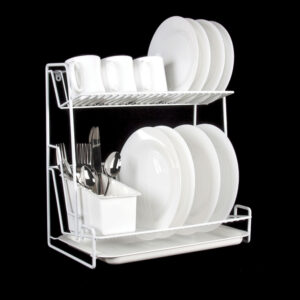PLATE RACK 2 TIER WHITE 2003