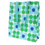 SHOPPER BAG DAISY BLUE/GREEN