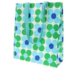SHOPPER BAG DAISY BLUE/GREEN
