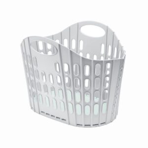 LAUNDRY BASKET FOLD FLAT GREEN/GREY