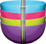 BRIGHT MELAMINE BOWL 15CM 4PK