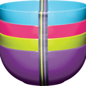 BRIGHT MELAMINE BOWL 15CM 4PK