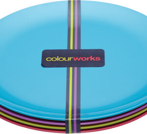 BRIGHT MELAMINE DINNER PLATE 4PK