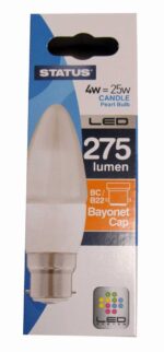 LED CANDLE 3W B22 WARM WHITE