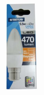 LED CANDLE 5W B22 WARM WHITE