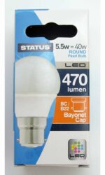 LED LIGHT BULB GOLF 5W B22 WARM WHITE