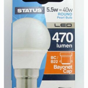 LED LIGHT BULB GOLF 5W B22 WARM WHITE
