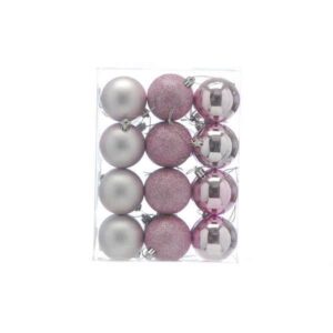 BAUBLE BOX ASST (24) BLUSH 6CM